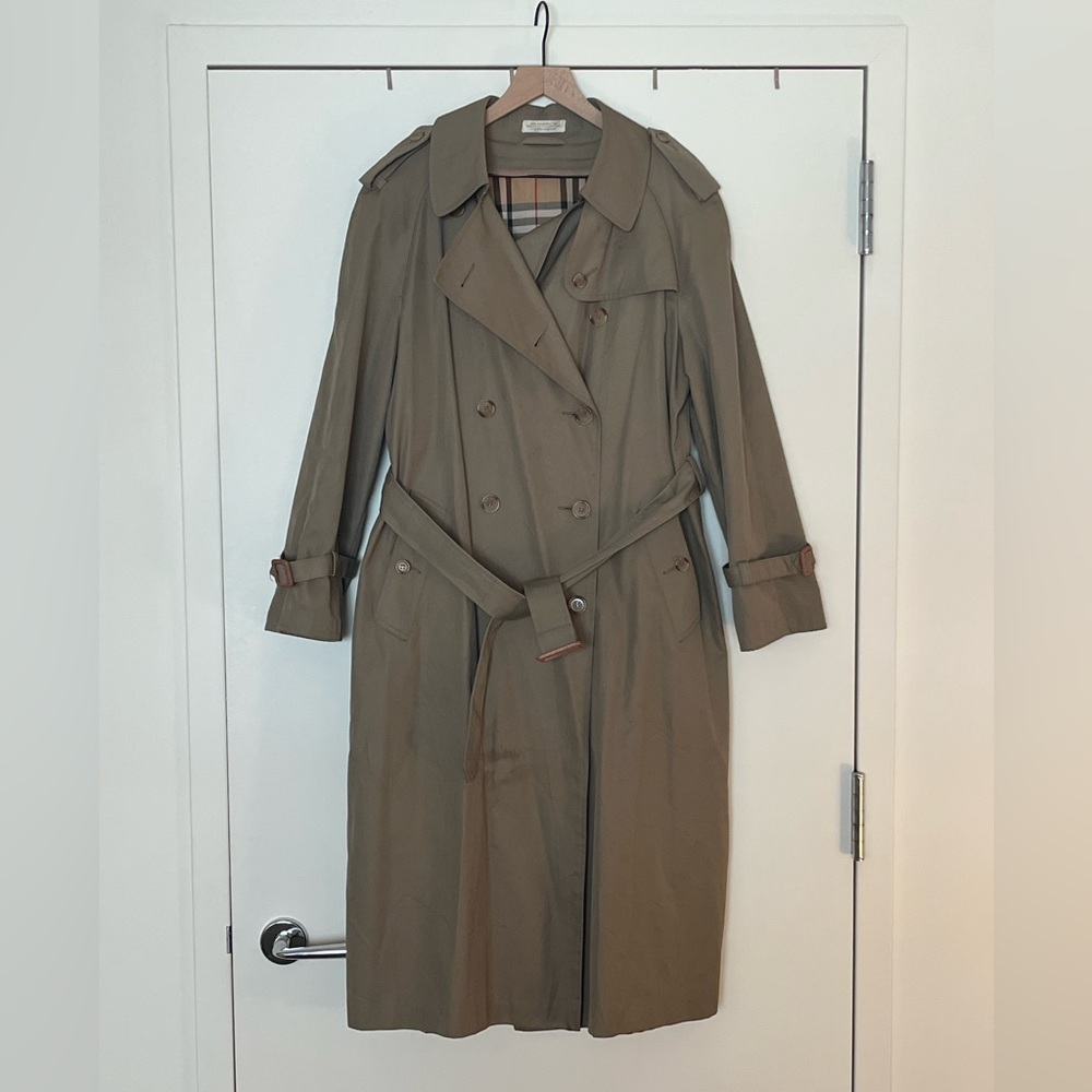 Vintage Forecaster of Boston Classic Khaki Trench Coat - Women's Belted Trench L